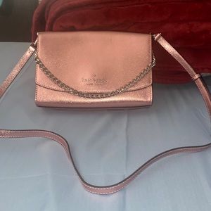 Pink metallic kate spade purse